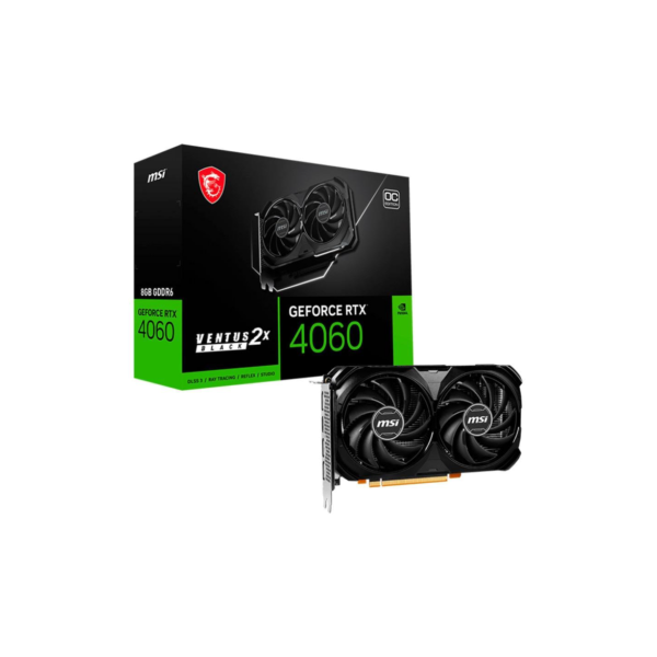 Placa De Vídeo  Msi RTX 4060 Ventus 2x Oc Black, Nvidia GeForce, 8GB, GDDR6 - 912-V516-012