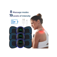 Massageador elétrico de pescoço, estimulador de massagem muscular ems, instrumento de baixa frequência, costas, cervicais, panturrilha, dor nas articulações, mini dispositivo