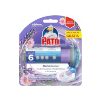 Pato Desodorizador Gel Adesivo Lavanda, Limpeza Banheiro, Vaso Sanitário Limpo e Perfumado, Com Aplicador, 6 Discos