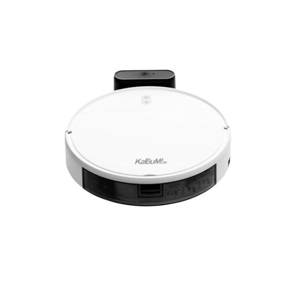 Robô Aspirador e Passa Pano KABUM! smart 100 - 5 Modos de Limpeza, Sensor Anti-Queda, Base de Carregamento - Bivolt - Branco - KBSF005
