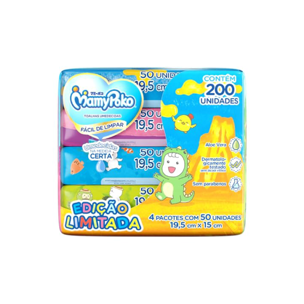 MamyPoko Lenços Umedecidos Edição Limitada 200 Unidades