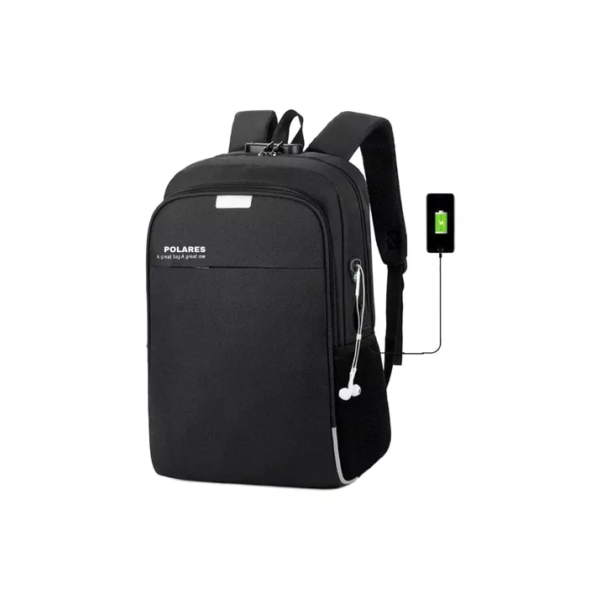 Mochila Anti Furto Notebook Saída Cabo Aux Usb E Fone Ouvido
