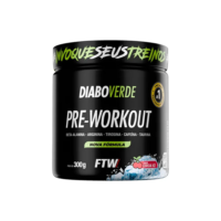 Suplemento Em Pó Pre Treino Pre Workout Pote 300g Sabor Cereja Ice FTW - DIABO VERDE