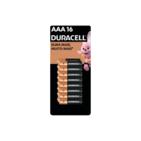 Pilha Alcalina Aaa Palito Duracell Com 16 Unidades