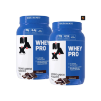 Kit 2x Whey Pro 1kg Max Titanium