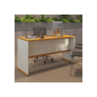 Mesa Escrivaninha de Escritório Office Tampo MDP 25mm Largura 136cm Berlin