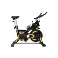 Bicicleta Ergométrica Preta/Amarela 13kg De Inércia RB Fitness