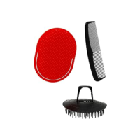 Hair Bonitinho Marilu Kit de Escovas e Pente - Escova Oval, Escova Redonda e Pente de Bolso - Prático e Funcional