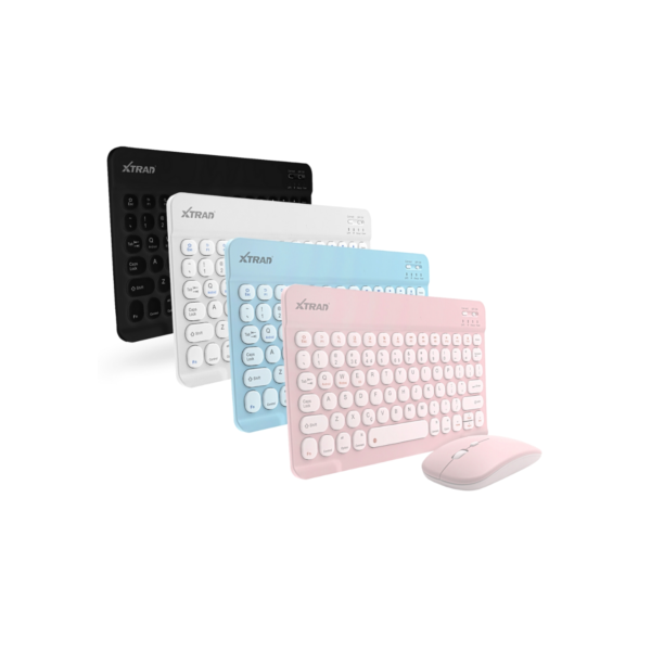 Kit Teclado E Mouse Bluetooth Ultrafino Design Elegante Compacto Compatível Celular Tablet Pc Notebook Recarregável Xtrad HK-8880