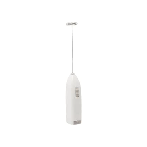 LYOR - Mini Mixer Misturador Elétrico para Bebidas - Inox e Plástico Branco - Eficiente e Compacto para Batidas e Misturas Rápidas