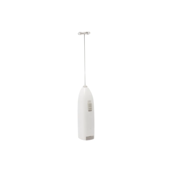 LYOR - Mini Mixer Misturador Elétrico para Bebidas - Inox e Plástico Branco - Eficiente e Compacto para Batidas e Misturas Rápidas