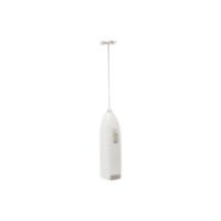 LYOR - Mini Mixer Misturador Elétrico para Bebidas - Inox e Plástico Branco - Eficiente e Compacto para Batidas e Misturas Rápidas