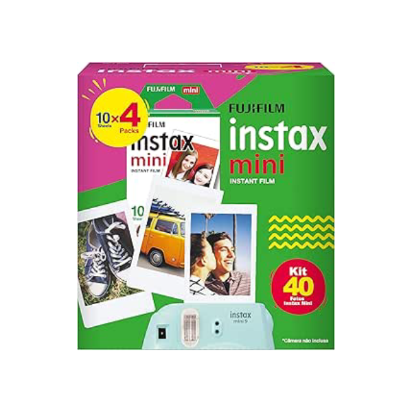 Fujifilm Instax Mini - Filme Com 40 Fotos, Borda Branca, Foto Colorida