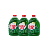 Kit 3 Lava Roupas Líquido Baby Soft Total Max 3L Verde