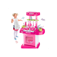 Cozinha Infantil Brinquedo C/ Som E Luz Pia Fogão Forno Princess Petipetá Completa Luz De Led Menina 15 Acessórios Torneira Bancada Mini Chef Comida Fruta Magica Comidinha Panelinha Rosa