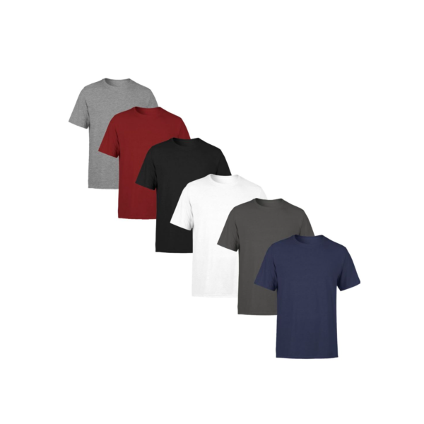 Kit 6 Camiseta Masculina Algodao Premium Slim Fit Manga Curta Anti Suor Anti Odor Camisa Esportiva Bike Corrida Academia Treino