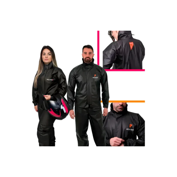 Capa De Chuva Pvc Impermeável Masculina Feminina Pioneira
