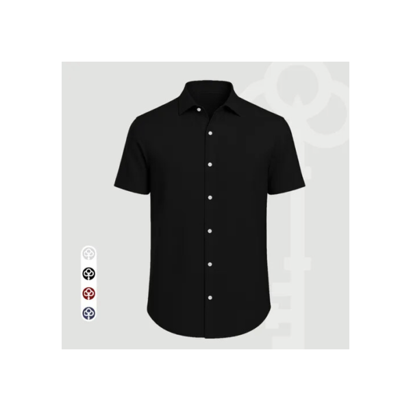 Camisa Social Masculina Gola Italiana Confortável