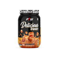 Delicious 3 Whey Proteína Hidrolisada Concentrada E Isolada Pote 900g Sabor Doce de Leite Argentino - FTW
