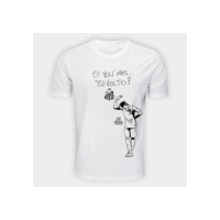 Camiseta Santos Neymar Jr. Eu Vou Mas Eu Volto Masculina - Branco