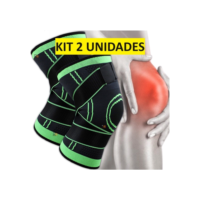 Kit 2 Joelheiras E Tornozeleira De Compressão Tensor Alívio De Dor No Joelho