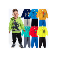 Kit 4 Peças Conjunto Moletom Infantil Menino Inverno 1 ao 16 Com Capuz e Zíper Pronta Entrega