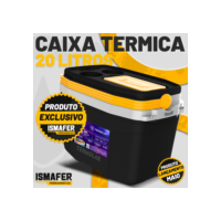 Caixa Térmica Cooler 20 Litros Com Alça Praia Preto Camping
