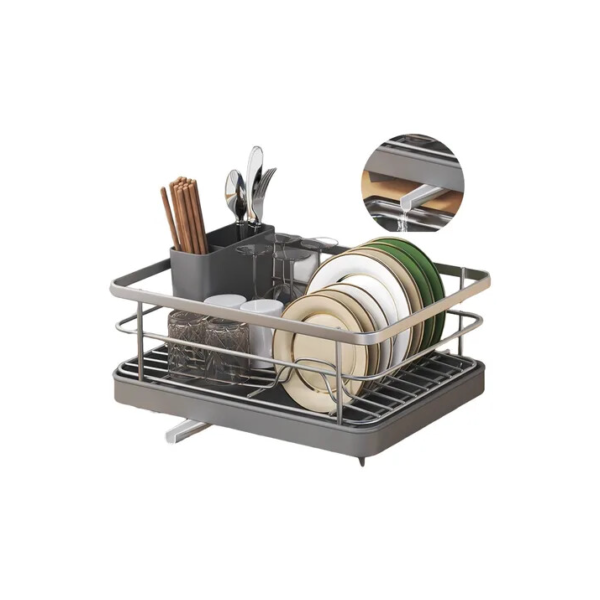 Escorredor De Louça Porta Inox Com 360° Automática Drenagem