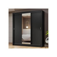 Guarda-roupa Casal 3 Porta Correr C/ Espelho Nobre Madesa P Cor Preto