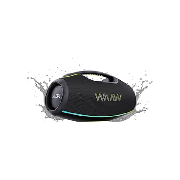 WAAW by ALOK Caixa de Som HYPERBOOM 1000 Bluetooth, À Prova D'Água, Até 12h de Autonomia, Tecnologia TWS, 180W RMS