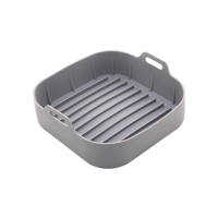 LYOR - Forma Quadrada de Silicone para Air Fryer Cinza 16cm x 5,5cm