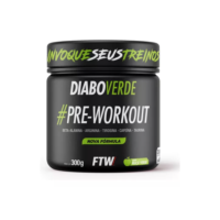 Suplemento Em Pó Pre Treino Pre Workout 300g Sabor Maça Verde FTW - DIABO VERDE