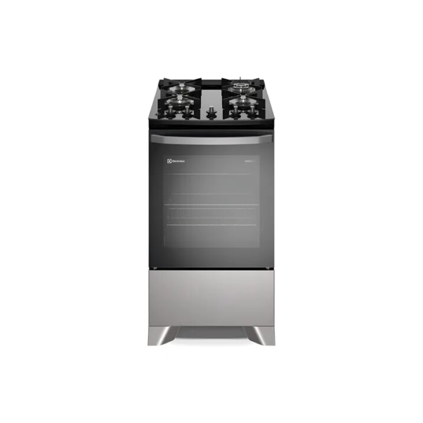 Fogão 4 Bocas Electrolux Prata Mesa Vidro Tripla Chama Fe4gs