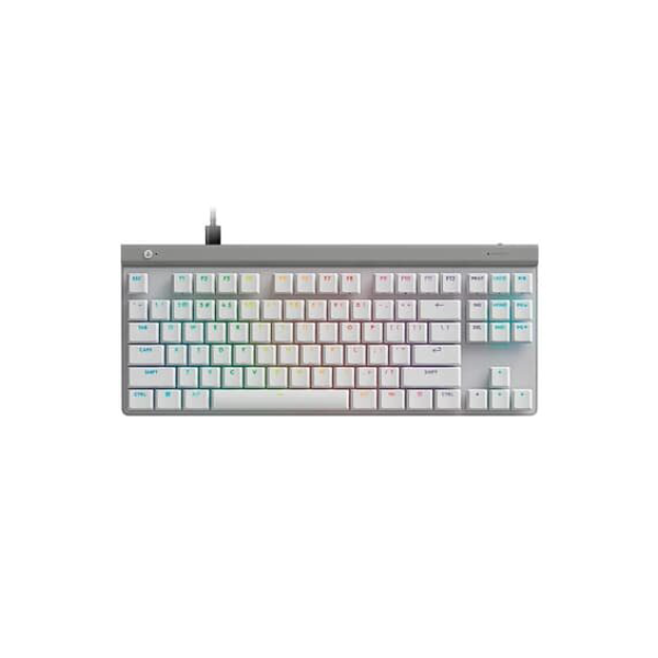 Teclado Mecânico Gamer Logitech G515 com Design TKL, RGB LIGHTSYNC e Switch GL Brown Tactile, USB-C Removível, Branco - 920-012869