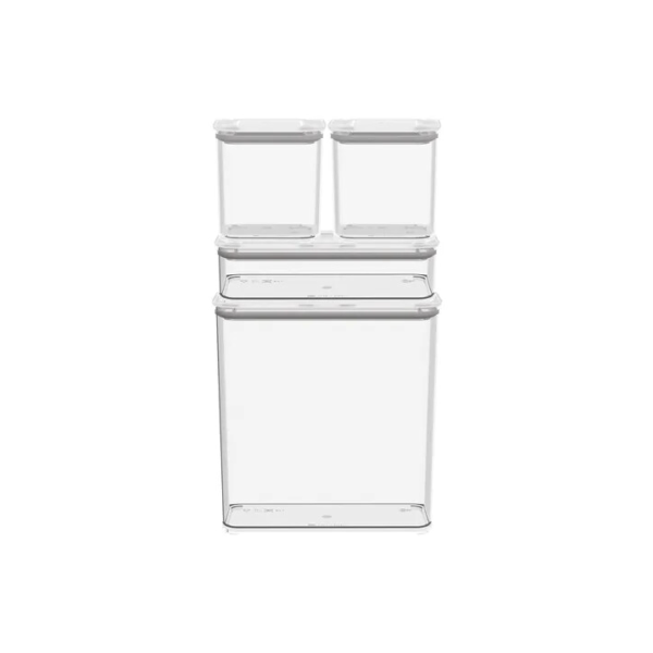 Conjunto Coza 4 Potes Herméticos Modo - Cristal