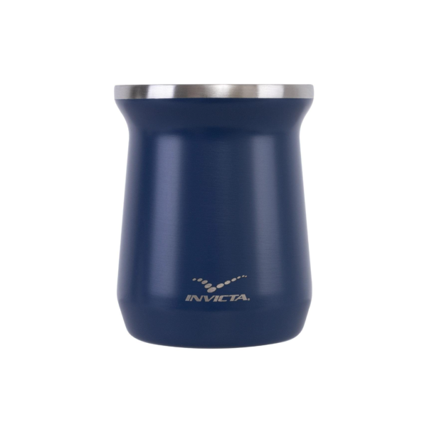 Cuia Térmica Invicta para Chimarrão Tereré 250ml com  Dupla Inox 304 - Azul