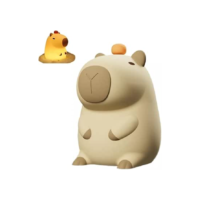 Luminária Capivara Luminária de Silicone Capybara Lâmpada Noturna Lâmpada Recarregável Controle no Toque, Luminária de Cabeceira Decorativa Led, PREMIUM
