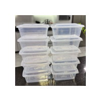 KIT Vasilhas, Pote10 Peças Marmita Fitness 1L /1000ML Tampa Transparente Organizador BPA Free