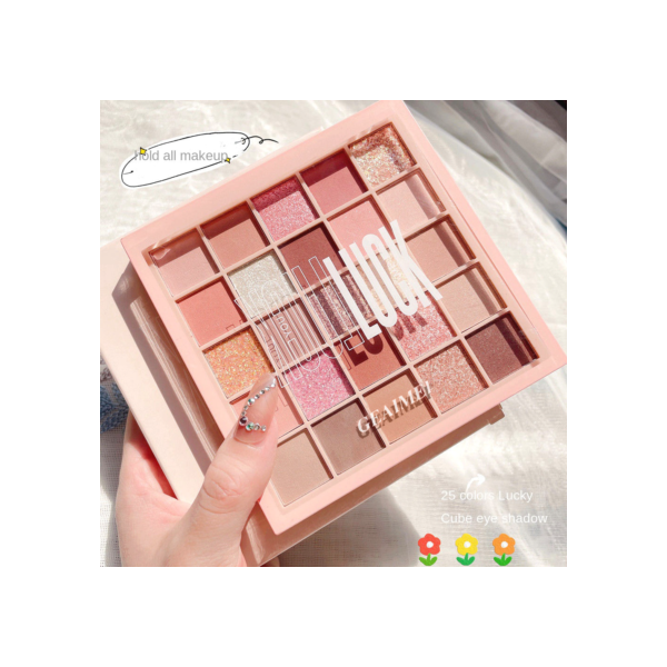 Paleta de sombras-25 cores foscas e peroladas para maquiagem profissional