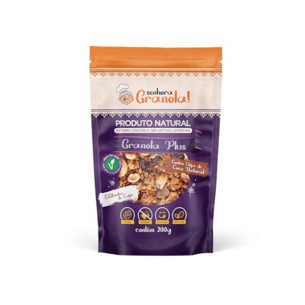 Senhora Granola Plus 200g Artesanal Premium - Castanha de Caju e Lascas de Coco
