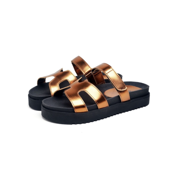 Sandália Papete Feminina DUBUY 2054FG Dourado