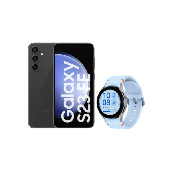 Samsung Galaxy S23 FE 5G Smartphone Android - 128GB Grafite + Galaxy Watch FE 40mm Azul