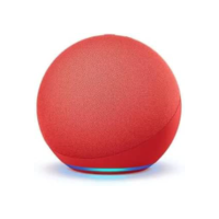 Caixa de Som Bluetooth 5W Portátil Inteligente – Compatível com Alexa, LED Colorido, Rádio FM, USB, Wireless Cor (vermelho) (Não é Echo Dot)