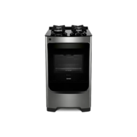 Fogão Consul 4 Bocas Cor Inox Com Mesa De Vidro E Grade De F