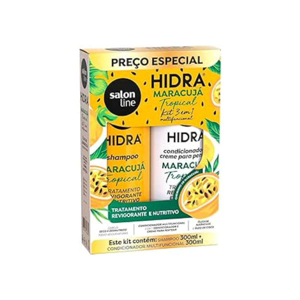 Salon Line, Kit Shampoo e Condicionador, Hidra Maracujá Tropical, Vegano - Para Todos os TIpos de Cabelos