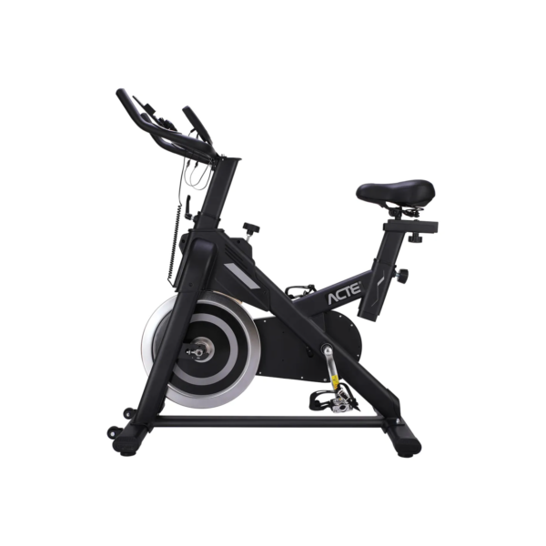 Bicicleta ergométrica Acte Sports E34 spinning preto e cinza