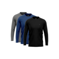 Kit 3 Camisa Manga Longa Sandrini Proteção Uv Dry-fit Adulto