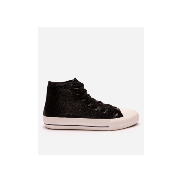 tênis casual texturizado ace preto
