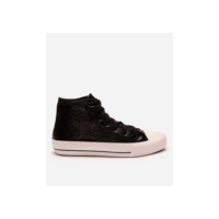 tênis casual texturizado ace preto