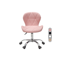 Cadeira Eiffel Slim Giratória com Estofado Penteadeira Base Cromada